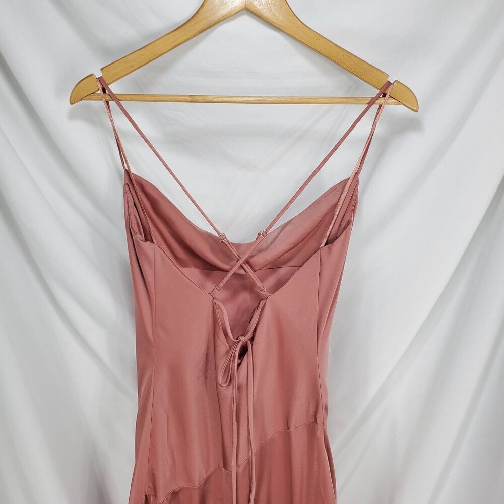 ASTR The Label Women's ACDR101114S Red Maxi Dress Palisades Cowl Neck Sz M - Picture 7 of 15